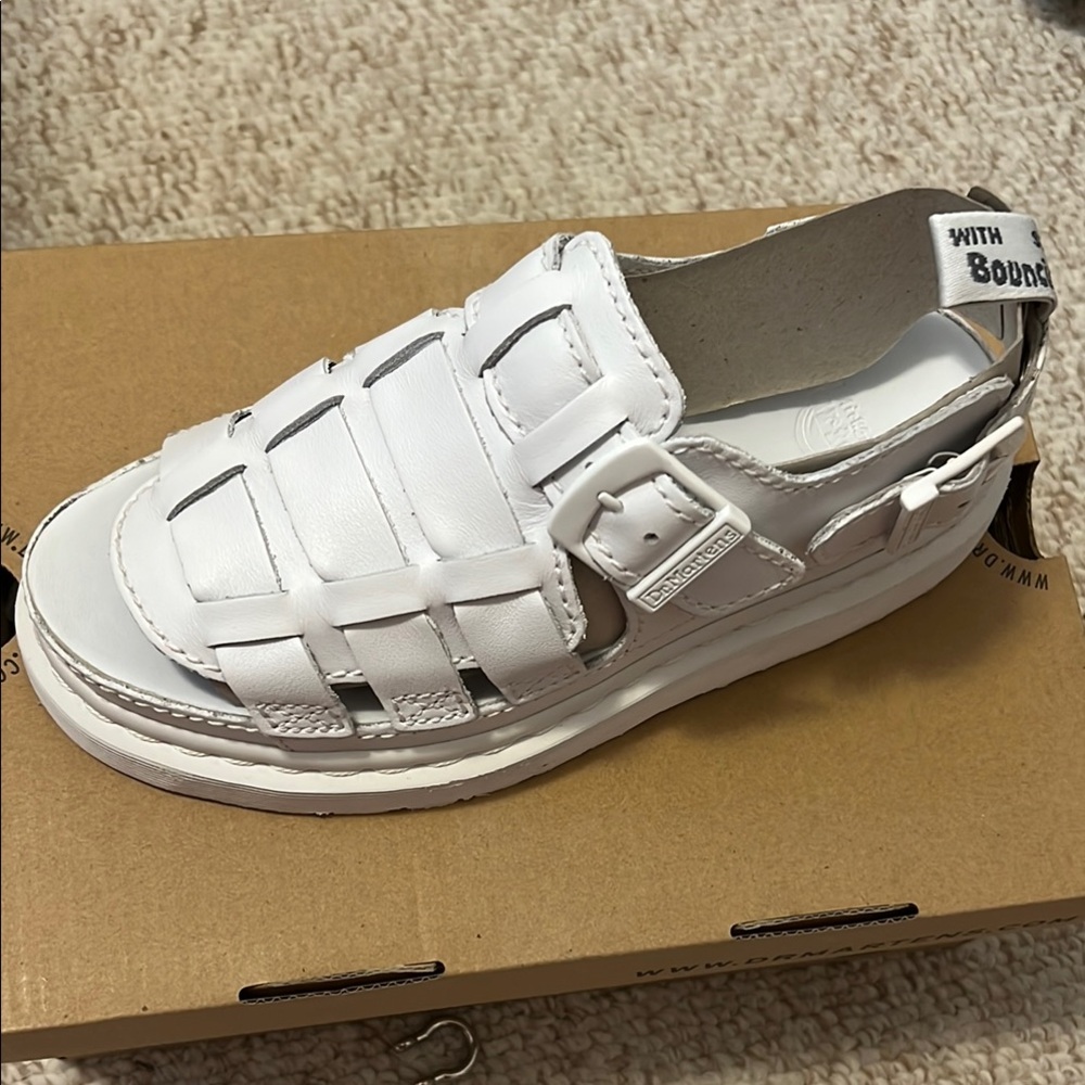 Dr. Martens White ARC Mono Softy T sandals